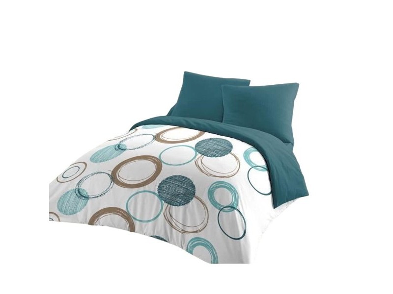 Комплект покривка за завивка HOME LINGE PASSION Бял Зелен 240 x 260 cm Кръгове Комплект покривка за завивка HOME LINGE PASSION Бял Зелен 240 x 260 cm Кръгове