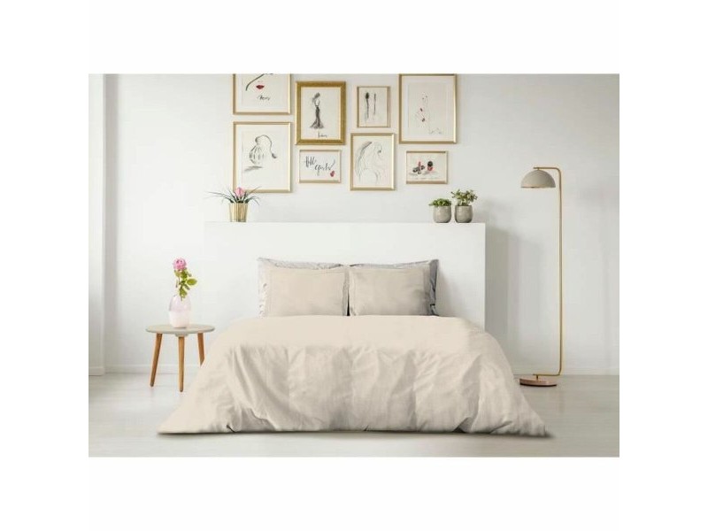 Комплект покривка за завивка Lovely Home Бежов Сметана 220 x 240 cm
