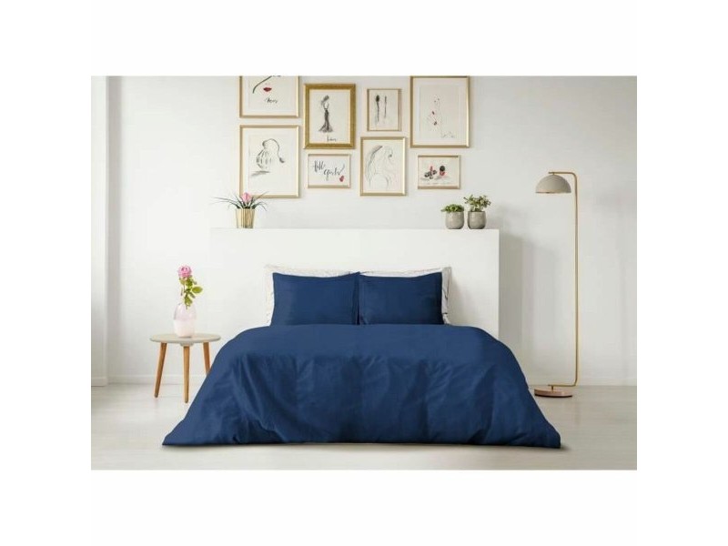 Комплект покривка за завивка Lovely Home Тъмно синьо 240 x 260 cm