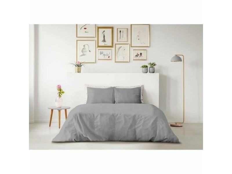 Комплект покривка за завивка Lovely Home Сив Светло сив 240 x 260 cm