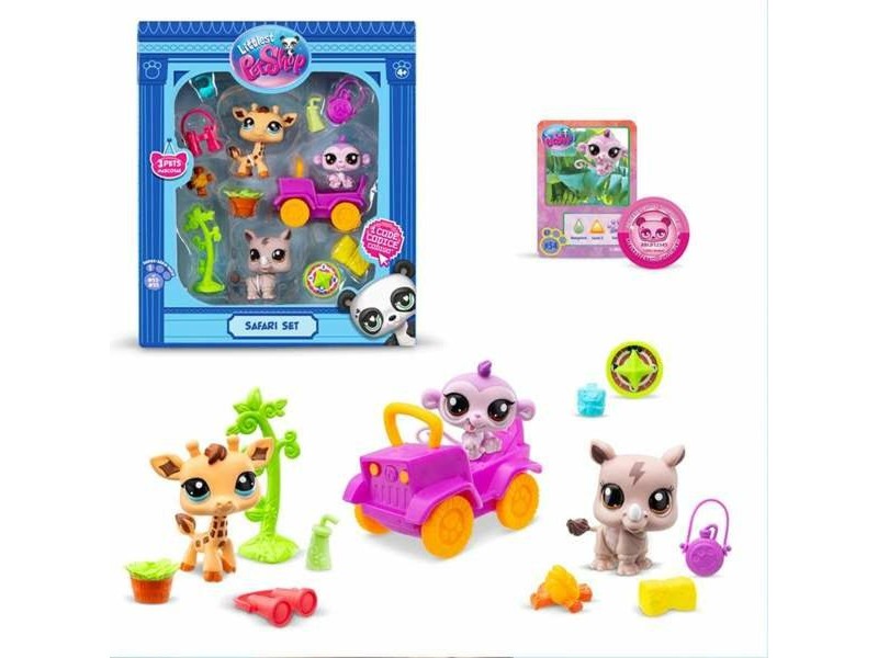 Playset Bandai Littlest Pet Shop SAFARI 8 Части