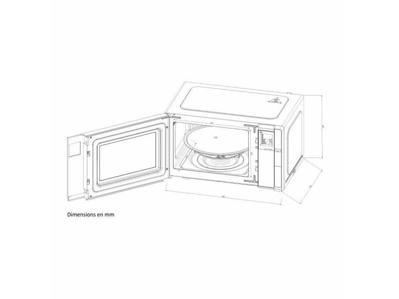микровълновата фурна Continental Edison CEMO23B Черен noir 1280 W 23 L