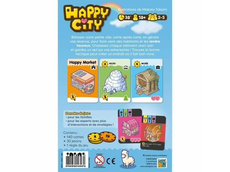 Настолна игра Asmodee Happy City (FR)