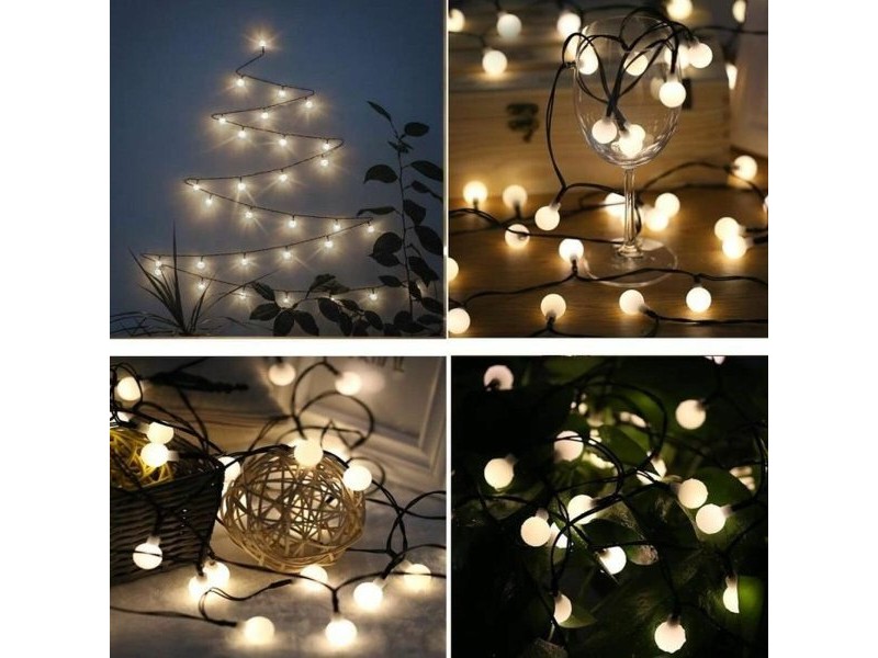 Гирлянда от LED Светлини Lumi Garden BILLY SPHERICAL 60 LEDS Черен noir 1 W