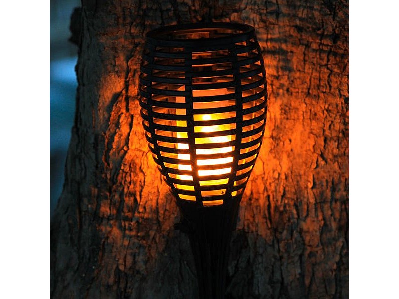 Комплект слънчеви градински фенери Lumi Garden Maity Sun Mini Черен Пластмаса 70 cm (2 броя)