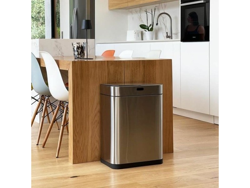 Кошче за боклук Kitchen Move Сив Метал Неръждаема стомана 60 L