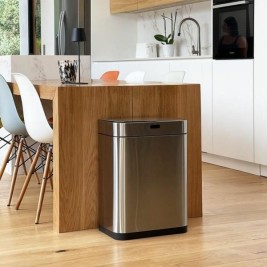Кошче за боклук Kitchen Move Сив Метал Неръждаема стомана 60 L