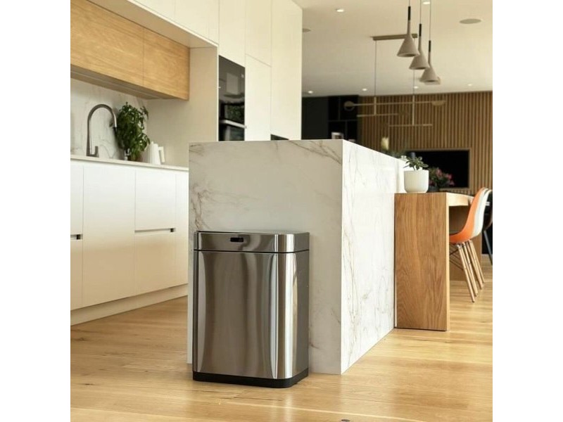Кошче за боклук Kitchen Move Сив Метал Неръждаема стомана 60 L