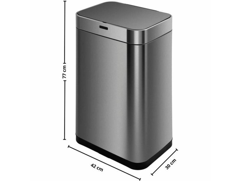 Кошче за боклук Kitchen Move Сив Метал Неръждаема стомана 60 L