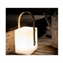 Настолна лампа Lumisky Tiky 10 x 10 x 25 cm Бял Кафяв Бамбук Пластмаса