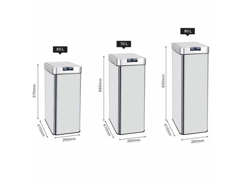 Кошче за боклук Kitchen Move Сив 60 L