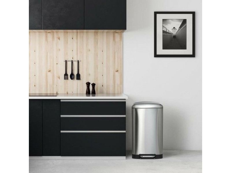 Кошче за Боклук с Педал Kitchen move GREENWICH Неръждаема стомана (40 L)