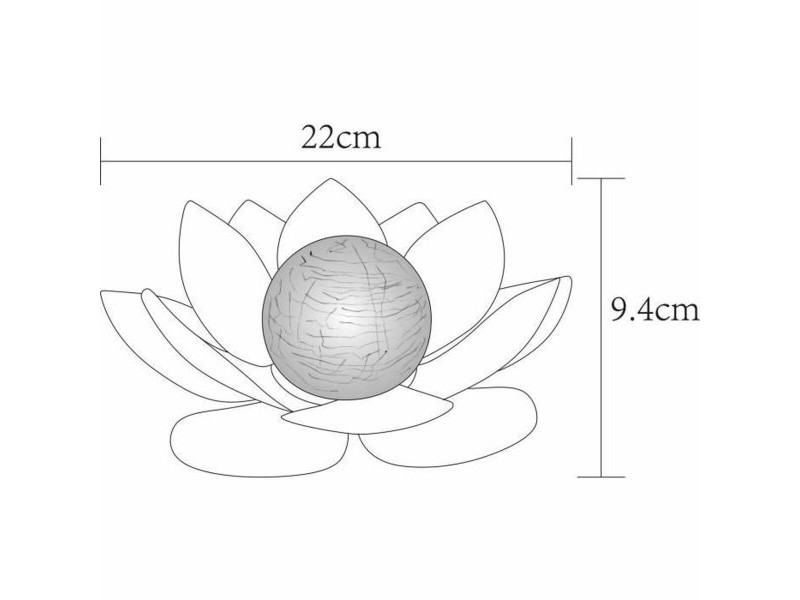 Настолна лампа Galix Waterlily Сив