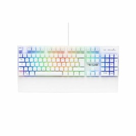 Механична клавиатура The G-Lab KEYZ RUBIDIUM Бял Azerty френски