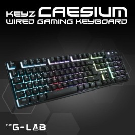 Безжична клавиатура The G-Lab KEYZ-CAESIUMT-W/SP Черен