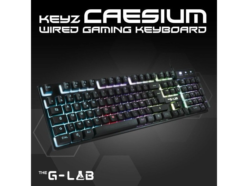 Безжична клавиатура The G-Lab KEYZ-CAESIUMT-W/SP Черен