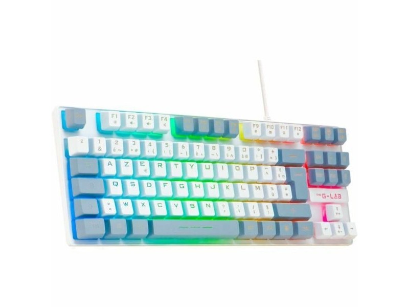 Клавиатура The G-Lab KEYZ CAESIUM Сив Azerty френски