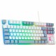 Клавиатура The G-Lab KEYZ CAESIUM Сив Azerty френски