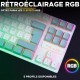 Клавиатура The G-Lab KEYZ CAESIUM Сив Azerty френски