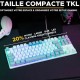 Клавиатура The G-Lab KEYZ CAESIUM Сив Azerty френски