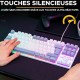 Клавиатура The G-Lab KEYZ CAESIUM Сив Azerty френски