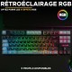 Клавиатура The G-Lab KEYZ CAESIUM Черен Сив Azerty френски Клавиатура The G-Lab KEYZ CAESIUM Черен Сив Azerty френски