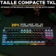 Клавиатура The G-Lab KEYZ CAESIUM Черен Сив Azerty френски Клавиатура The G-Lab KEYZ CAESIUM Черен Сив Azerty френски