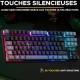 Клавиатура The G-Lab KEYZ CAESIUM Черен Сив Azerty френски Клавиатура The G-Lab KEYZ CAESIUM Черен Сив Azerty френски