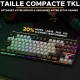 Клавиатура The G-Lab KEYZ CAESIUM Черен Сив Azerty френски