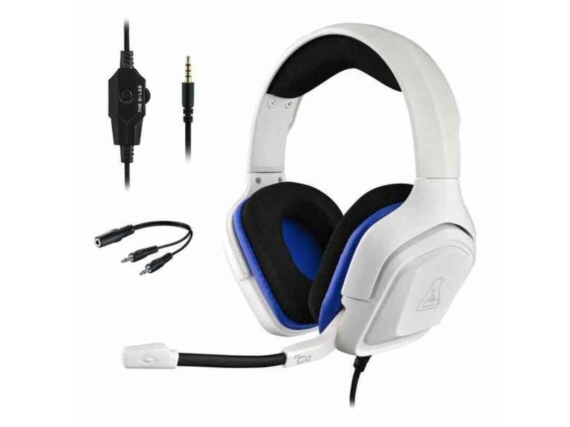 Слушалки с микрофон The G-Lab KORP-COBALT-W Бял Безжичен