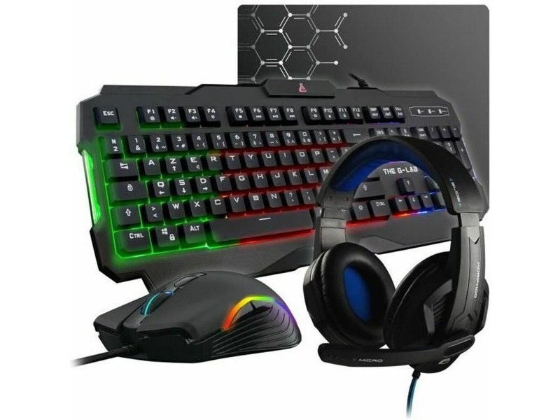 Клавиатура с мишка The G-Lab COMBO-ARGON-E/FR Azerty френски