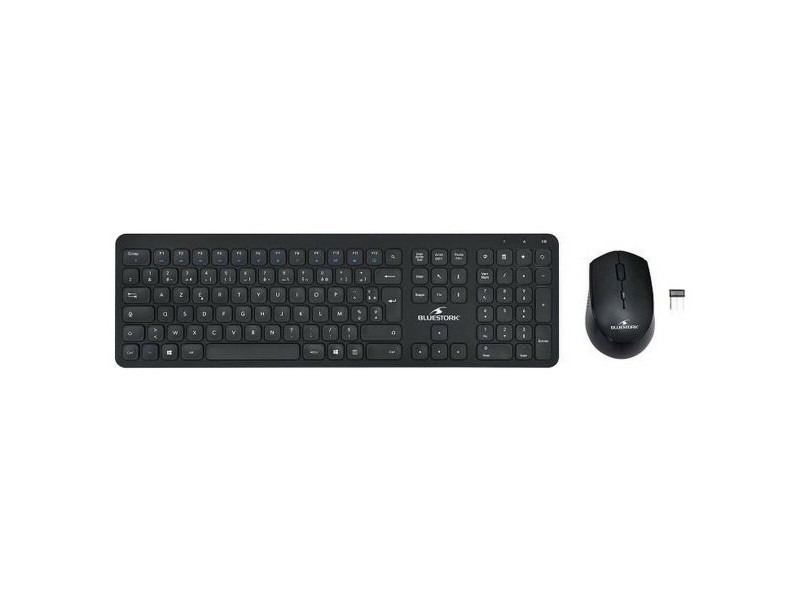 Клавиатура с мишка Bluestork Easy Slim AZERTY Черен френски