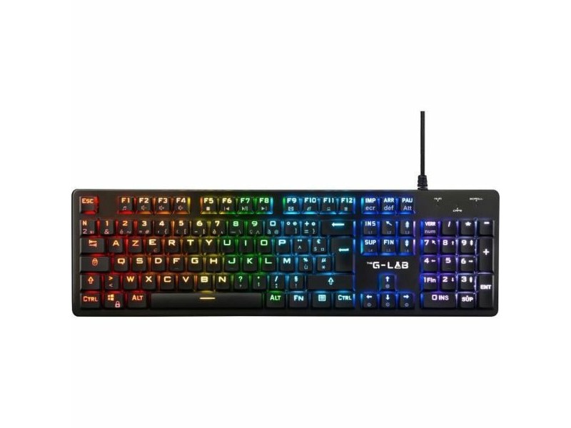 Клавиатура The G-Lab френски AZERTY Червен