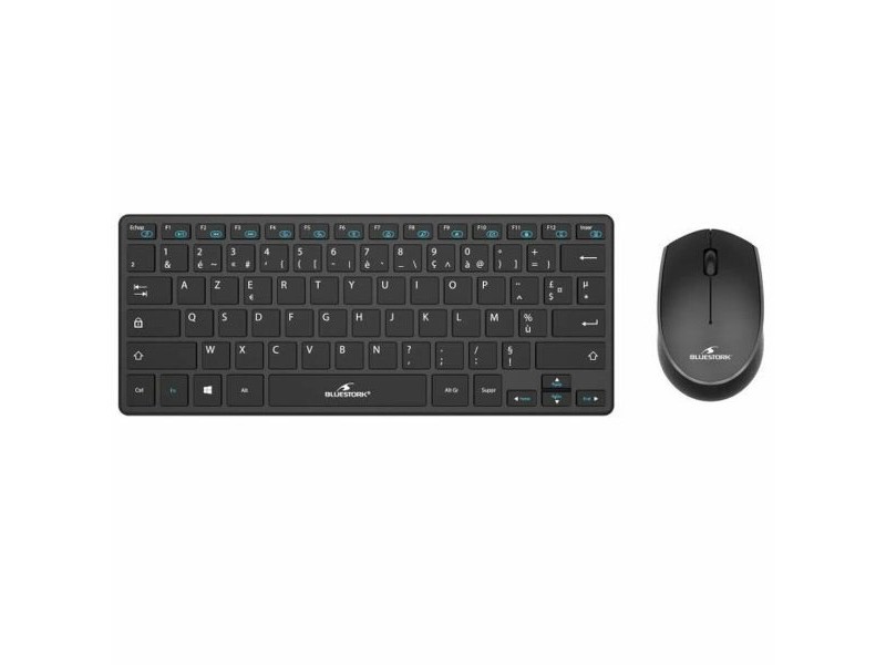 Клавиатура с мишка Bluestork Sans fil Ultra compact Черен