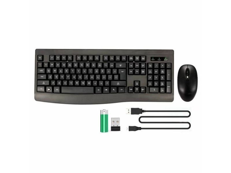 Клавиатура с мишка Bluestork Clavier Souris Sans Fil Черен