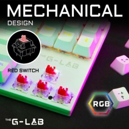 Клавиатура и мишка за игра The G-Lab MERCURY W Бял