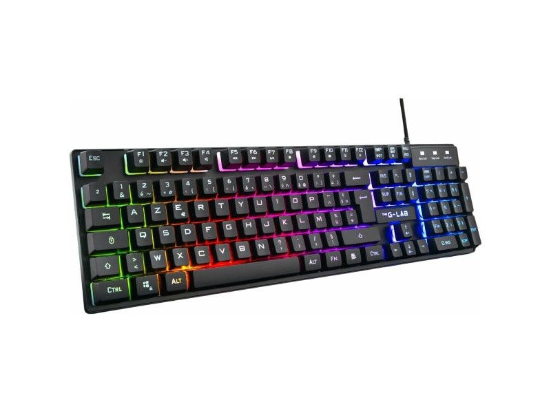 Клавиатура за игри The G-Lab KEYZ-CAESIUM/SP Черен Испанска Qwerty