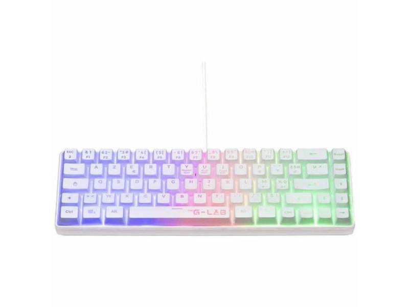 Блутут клавиатура The G-Lab Azerty френски Бял