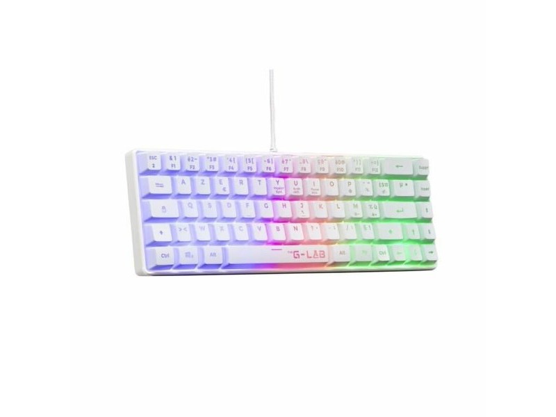 Блутут клавиатура The G-Lab Azerty френски Бял