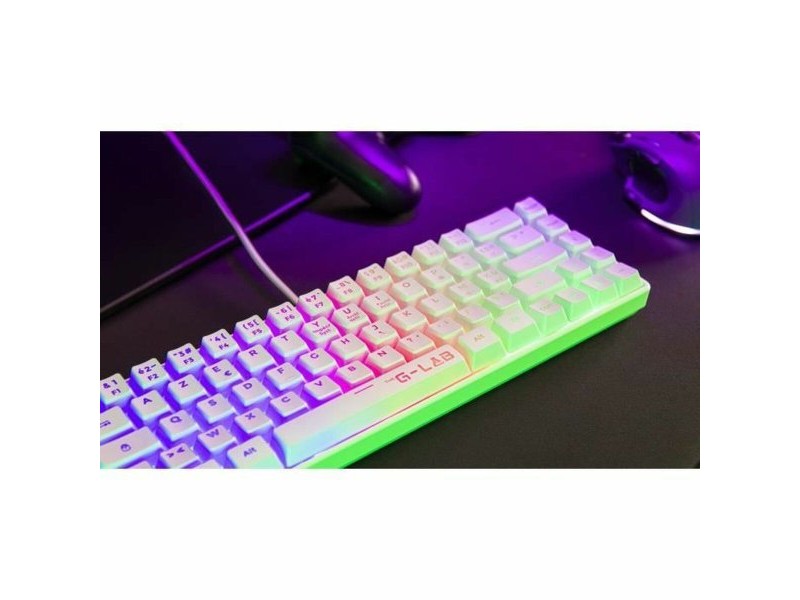 Блутут клавиатура The G-Lab Azerty френски Бял