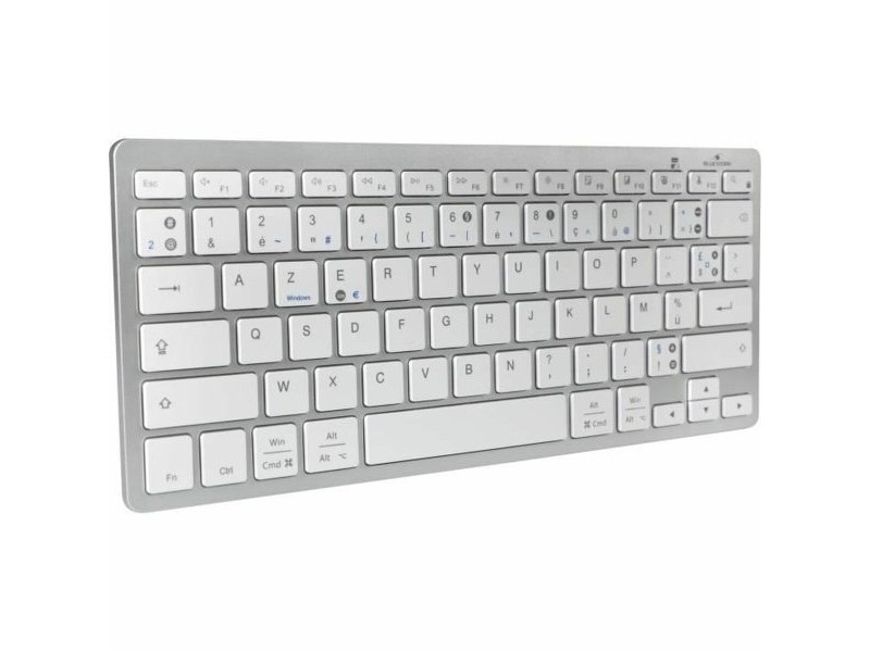 Блутут клавиатура Bluestork KB-MINI-PC-MAC/FR Azerty френски Бял