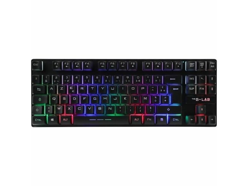 Клавиатура за игри The G-Lab KEYZ CAESIUM TKL WIRELESS Черен AZERTY