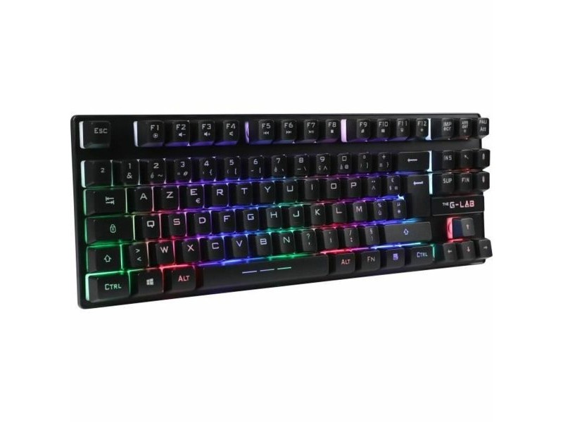 Клавиатура за игри The G-Lab KEYZ CAESIUM TKL WIRELESS Черен AZERTY