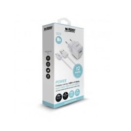 Зарядно за стена + USB-C кабел Urban Factory PSC25UF Бял 12 W