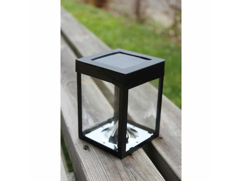 LED Фенер Черен Кристал ABS 12 x 12 x 18 cm
