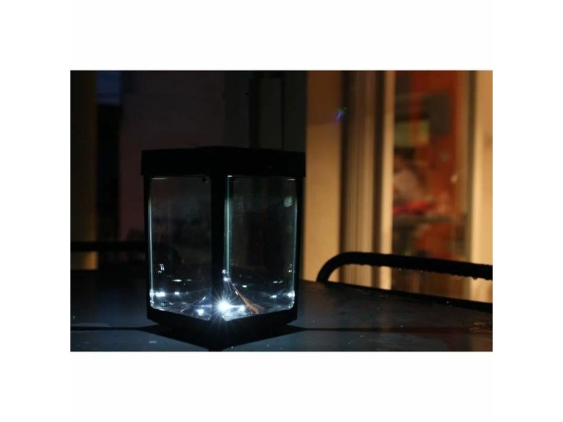LED Фенер Черен Кристал ABS 12 x 12 x 18 cm