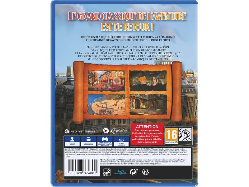 Видеоигра PlayStation 4 Just For Games LES CHEVALIERS DE BAPHOMET