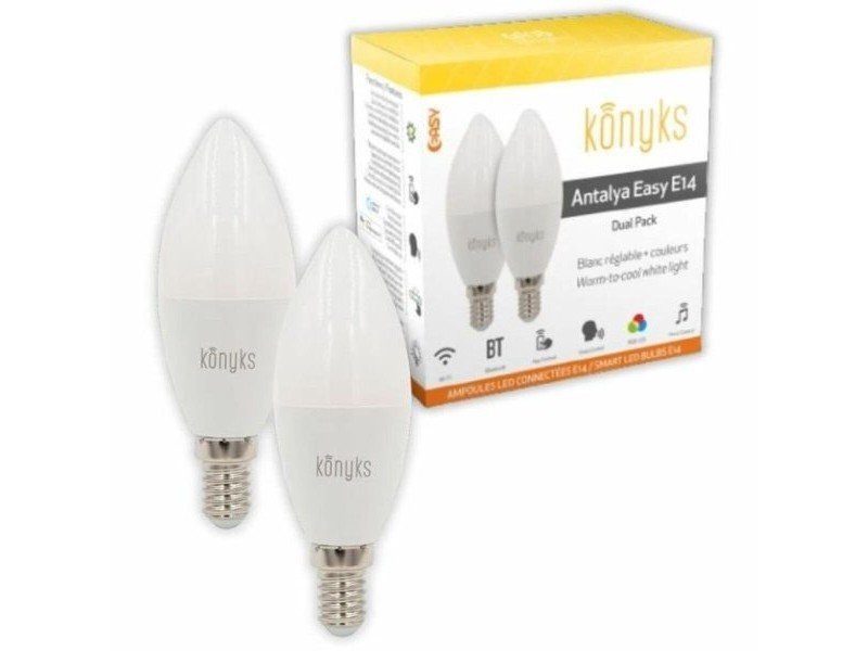 LED крушка за лампа тип свещ Konyks e14 Бял