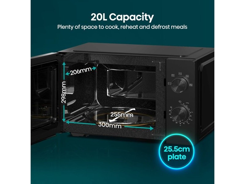 микровълновата фурна Hisense H20MOBP1HI Черен 700 W 20 L