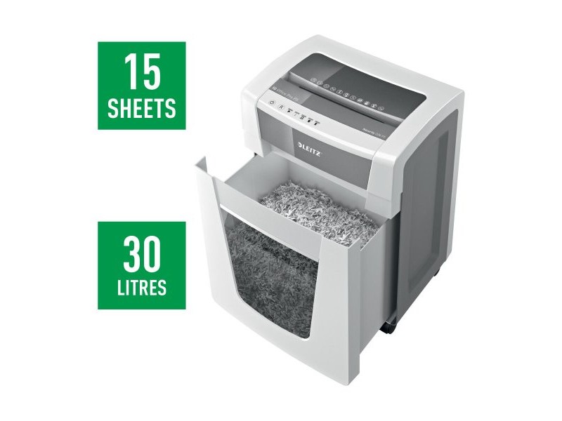 Шредер за хартия за микро рязане Leitz Office Pro P5 Leitz IQ 30 L